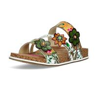 LAURA VITA Mules en Cuir pour Femmes Brcyano 16, Pointure:38 EU, La Couleur:Jaune