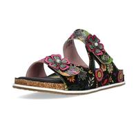 LAURA VITA Mules en Cuir pour Femmes Brcyano 32, Pointure:37 EU, La Couleur:Noir