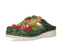 LAURA VITA Mules en Cuir pour Femmes Dorry 22, Pointure:38 EU, La Couleur:Vert