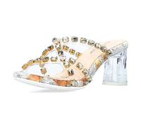 LAURA VITA Mules en Cuir pour Femmes JACBO-23, Pointure:40 EU, La Couleur:Or