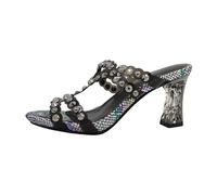 LAURA VITA Mules en Cuir pour Femmes Nino 06, Pointure:40 EU, La Couleur:Noir