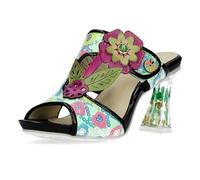 LAURA VITA Mules en Cuir pour Femmes Nino 124, Pointure:39 EU, La Couleur:Vert