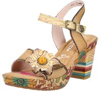 Laura Vita NELLAO 31 Sandales pour femme, beige, vert, 36 EU