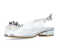 Laura Vita Sandales MAUDE 07 Nu-pieds Talon décroché bas Argent Taille 37