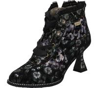 Laura Vita Oliveo 03 Bottines à lacets avec fleurs noires et pierres décoratives pour l'automne, vert, 38 EU