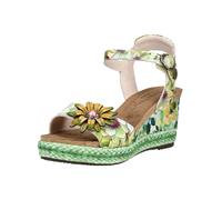 Laura Vita Sandales jaune / vert / bordeaux, Taille 42