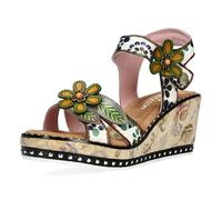 LAURA VITA Sandales Mode Femme Ballon 08, Pointure:39 EU, La Couleur:Beige