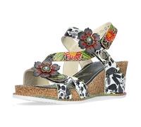 LAURA VITA Sandales Mode Femme Bonito 27, Pointure:38 EU, La Couleur:Noir