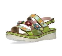 LAURA VITA Sandales Mode Femme Dorry 18, Pointure:38 EU, La Couleur:Vert