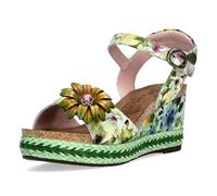 LAURA VITA Sandales Mode Femme Facyo 75, Pointure:41 EU, La Couleur:Vert