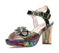 LAURA VITA Sandales Mode Femme HICAO-1023, Pointure:39 EU, La Couleur:Marron