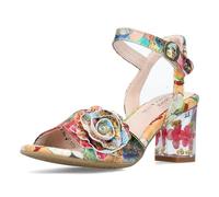 LAURA VITA Sandales Mode Femme LUCIEO-25, Pointure:37 EU, La Couleur:Rouge