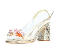 LAURA VITA Sandales Mode Femme Marlen_02, Pointure:38 EU, La Couleur:Or