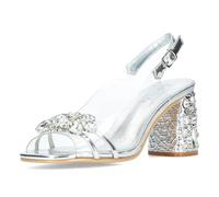 LAURA VITA Sandales Mode Femme MARLEN-03, Pointure:37 EU, La Couleur:Argent