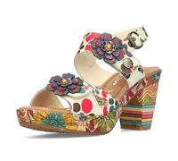 LAURA VITA Sandales Mode Femme NELLAO-15, Pointure:37 EU, La Couleur:Beige