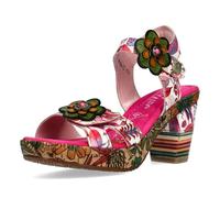 LAURA VITA Sandales Mode Femme NELLAO 36, Pointure:41 EU, La Couleur:Rose