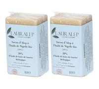 LAURALEP Savon d'Alep à l'Huile de Nigelle Bio 2x150 g