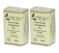 LAURALEP Savon d'Alep Exceptionnel BIO 30% laurier 2x150 g