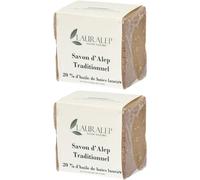 LAURALEP Savon d'Alep Traditionnel Bio 2x180 g