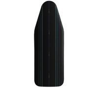 Laurastar Housse Universalcover noir, Housse Universelle pour Table à Repasser, 131cm x 55cm, 100% Coton, Lignes Graphiques, Repère de Pliage, Clip de Serrage, Montage Rapide, Lavable en Machine