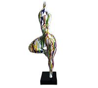 Laure TERRIER Statue dans Le Style des Nanas Niki de Saint Phalle, 'White Drip' décoration, Hauteur 52 centimètres