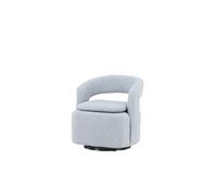 Fauteuil Design Bouclette Laurel 75cm Bleu Clair