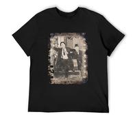 Laurel & Hardy Retro Film Strip Way Out West Print Unisex T-Shirts Men Tee Cotton Tops Black Shirt M