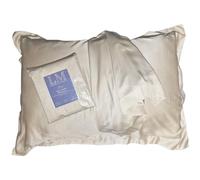 Laurel & Mason Lot de 2 taies d'oreiller Oxford 100% Bambou, 400 Fils au Pouce carré, Super Douces et hypoallergéniques, Taille Standard 50 x 75 cm avec Fermeture à enveloppe (champagn