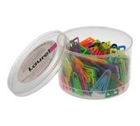 Laurel - trombones plastiques, 35 mm, contenu: 200 pièces trombones triangulaires, pour 30 feuilles maximum, dans une boîte tran G