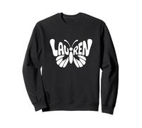 Lauren Butterfly - Word Art personnalisé avec nom mignon Sweatshirt