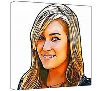 Lauren Conrad Pop Art Impression sur toile Motif pop art Multicolore Fond blanc 30 x 30 x 2,5 cm