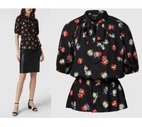 Lauren Ralph Lauren Blouse À Col Nœud Florale Hemd Blusentop Shirt T-shirt Tee L