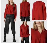 Lauren Ralph Lauren Blouse À Plis Chemisier T-Shirt Rouge À Lèvres L