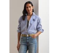 Lauren Ralph Lauren Lauren Ralph Lauren Blue Kotta Stripe Embroidered Logo Shirt Blue xlarge