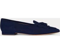 Lauren Ralph Lauren Lauren Ralph Lauren Blue Londyn Sheep-Suede Kiltie Ballet Flats Blue EU 36 (UK 3)