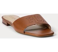 Lauren Ralph Lauren Lauren Ralph Lauren Brown Everley Nappa Leather Slide Sandals