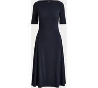 Lauren Ralph Lauren Lauren Ralph Lauren Lighthouse Navy Munzie Rib Knit Stretch Cotton Midi Dress Lighthouse Navy Small