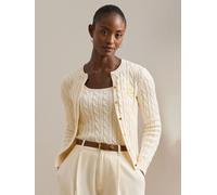 Lauren Ralph Lauren Lauren Ralph Lauren Mascarpone Cream Ralhan Cable Knit Cotton Cardigan