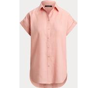 Lauren Ralph Lauren Lauren Ralph Lauren Pink Broono Short Sleeve Button Front Shirt Pink M (EU 40-42)