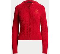 Lauren Ralph Lauren Lauren Ralph Lauren Red Ralhan Cable Knit Cotton Cardigan