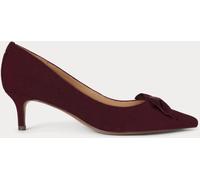 Lauren Ralph Lauren Lauren Ralph Lauren Red Velvet Bow Kitten Heeled Court Shoes Red eu39