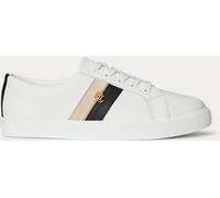 Lauren Ralph Lauren Lauren Ralph Lauren White/Black/Sand Janson II Leather Sneakers