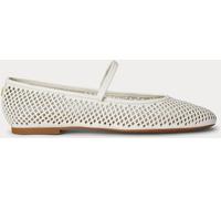 Lauren Ralph Lauren Lauren Ralph Lauren White Jayna Nappa Leather Mary Jane Flats White EU 40 (UK 7)
