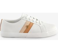 Lauren Ralph Lauren Lauren Ralph Lauren White/Tan/Sand Janson II Leather Sneakers