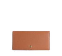 Lauren Ralph Lauren Medium Portefeuille marron, cuir de vache,saffiano cuir de vache, femme