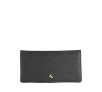 Lauren Ralph Lauren Medium Portefeuille noir, cuir de vache,saffiano cuir de vache, femme