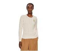 Lauren Ralph Lauren Pull à Col Rond en Tresses Montiva 200932223 Blanc Crème