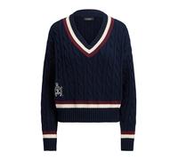 Lauren Ralph Lauren Pull-over bleu marine / bordeaux / blanc, Taille XS