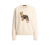 Lauren Ralph Lauren Pull-over crème / marron / rouge sang / noir, Taille M