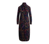Lauren Ralph Lauren Robe-chemise bleu marine / marron / jaune d'or / rouge foncé, Taille 30